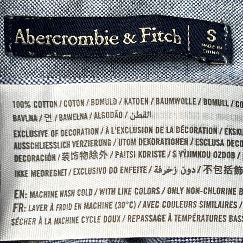 Abercrombie & Fitch Short Sleeve Chambray Shirt Dress w/ Belt & Pockets sz Small - Picture 8 of 9